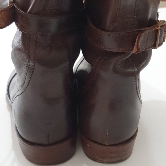 FRYE Melissa Harness Tall Umber Boots - Picture 4 of 8